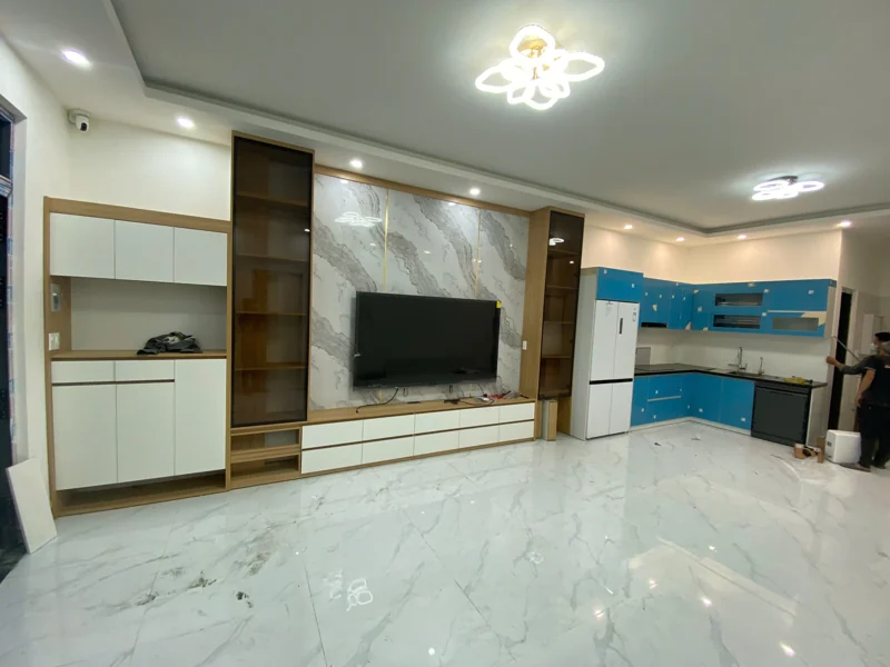 Phòng khách liên thông khu bếp